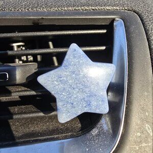 Blue Aventurine  Crystal Car Vent Clip